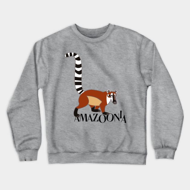 Coati from Brazil Amazoonian dreams Crewneck Sweatshirt by belettelepink